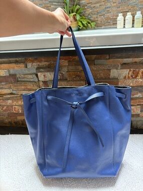 Celine cabas phantom blue tote large